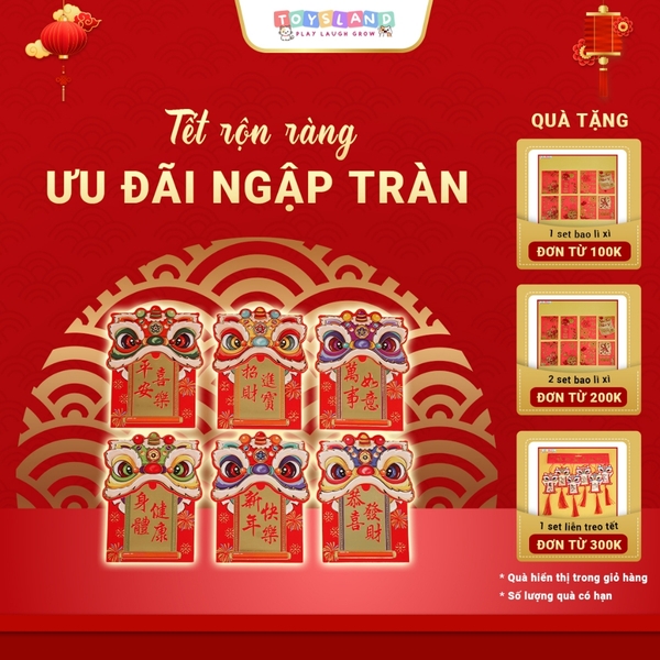 FS018 XẤP 10C LÌ XÌ ĐỎ ĐẦU LÂN CHỮ TRUNG - LẺ 1 XẤP
