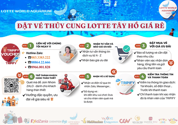 Đặt Vé Thủy Cung Lotte Tây Hồ Giá Rẻ - Tripify Tourist