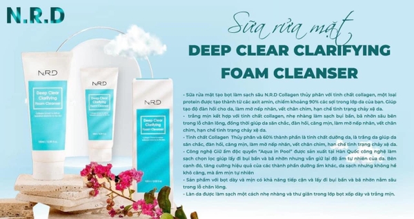 Sửa rửa mặt NRD Deep Clear Clarifying Foam Cleanser Hàn Quốc
