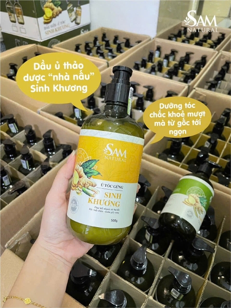 Bộ dầu gội gừng, dưỡng sinh 3 sản phẩm Sam Natural Sinh Khương