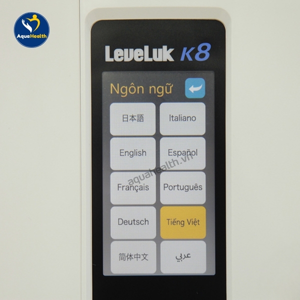 10 ngôn ngữ máy điện giải Kangen K8 phiên bản nâng cấp từ nhà Enagic