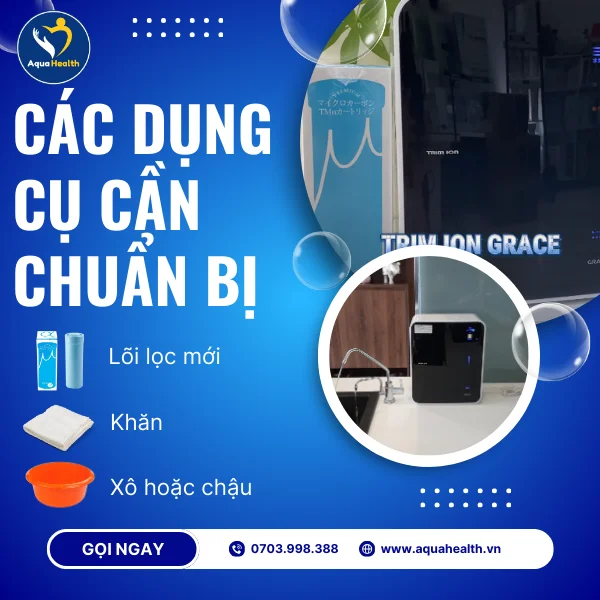 Dụng cụ thay lõi lọc máy ion kiềm Trim Ion Grace