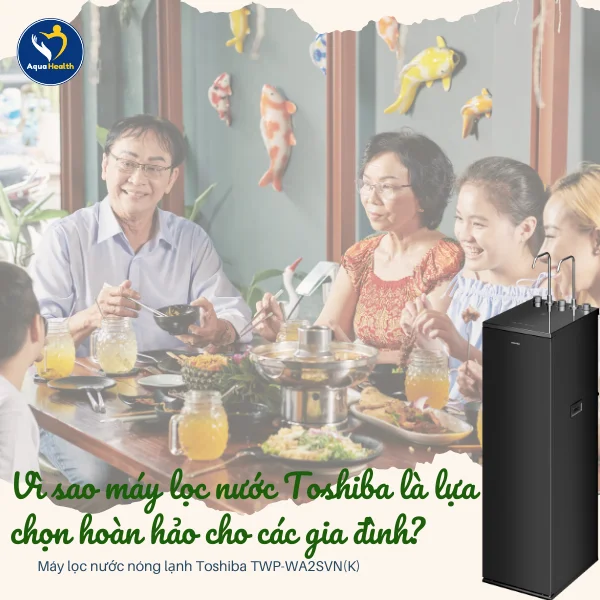 Vì sao máy lọc nước nóng lạnh Toshiba TWP-WA2SVN(K) lại là lựa chọn hoàn hảo cho các gia đình ?