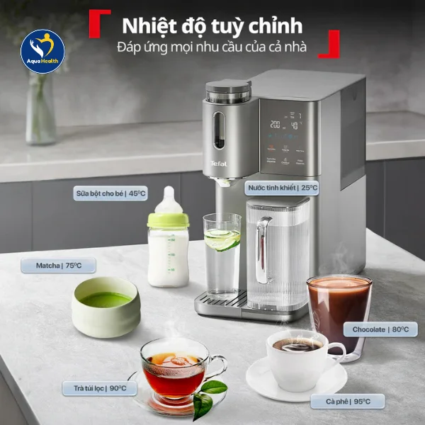 Máy lọc nước nóng lạnh Tefal BR653BY0 - 6 mức nhiệt độ linh hoạt