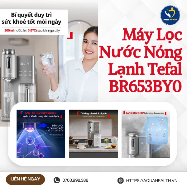 Các tính năng nổi bật nhất của máy lọc nước nóng-lạnh Tefal BR653BY0