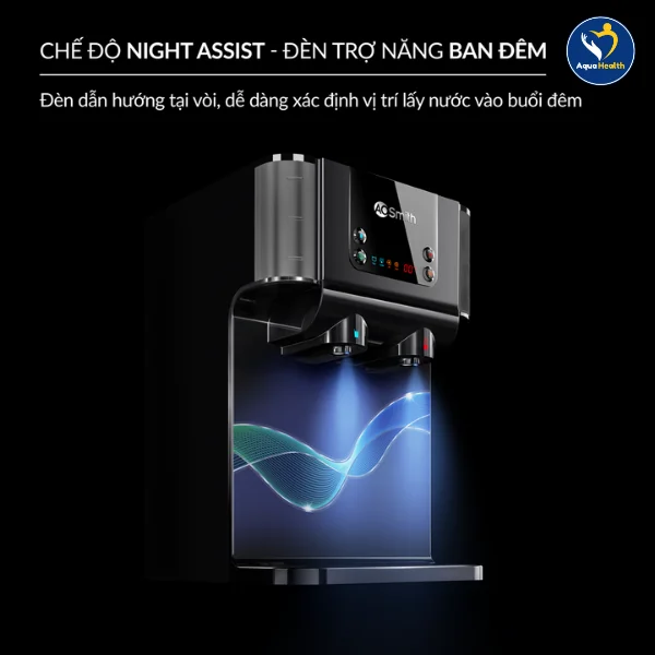 Máy lọc nước A.O Smith ECO-AOC75PUR - Đèn dẫn hướng hỗ trợ lấy nước vào ban đêm