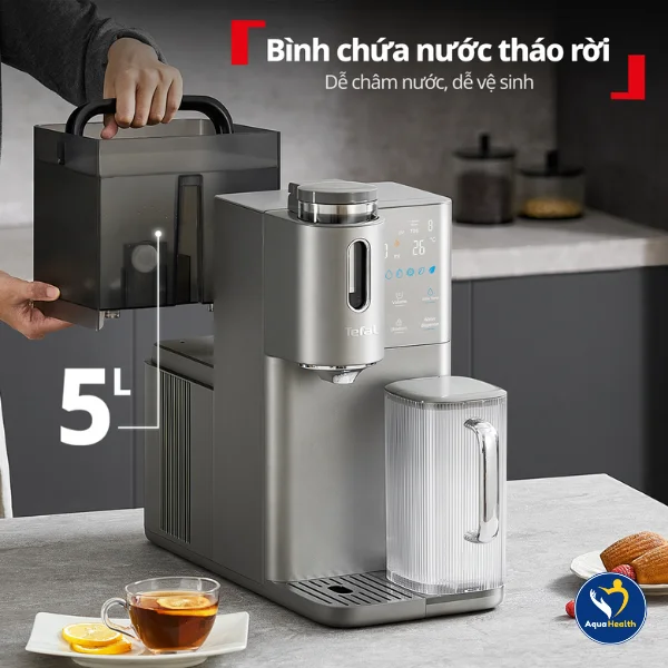Máy lọc nước Tefal BR453AY0 để bàn - Bình chứa nước tháo rời, dễ dàng vệ sinh