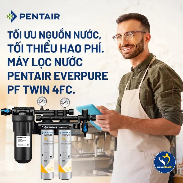 Máy lọc nước Pentair Everpure QC7I PF Twin 4FC - Bộ đôi lõi lọc tinh song song giúp tối ưu nguồn nước