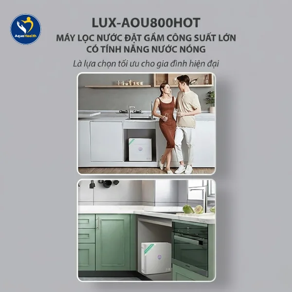 Máy lọc nước A.O Smith LUX-AOU800HOT - Bơm công suất cao xử lý cách âm tối đa