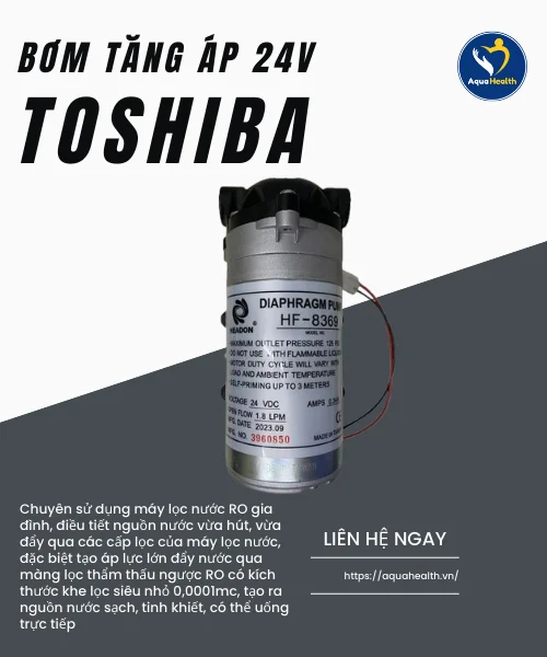 Linh kiện máy lọc nước Toshiba-Bơm tăng áp 24V Toshiba