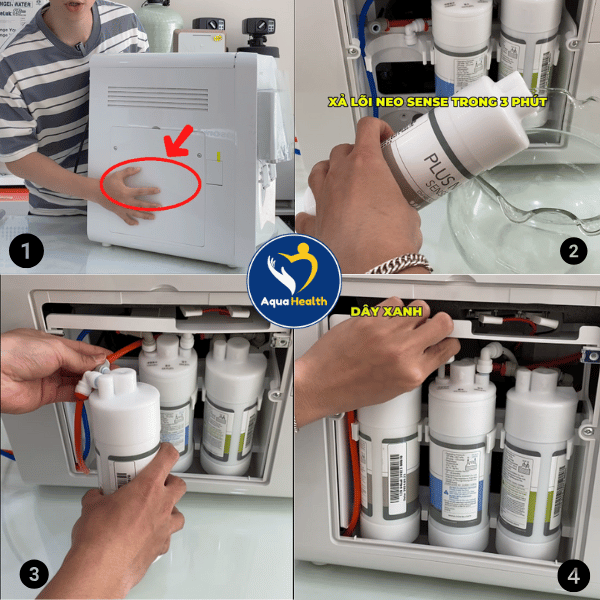 Các Bước Thay Lõi Lọc Coway NEO Plus CHP-264L