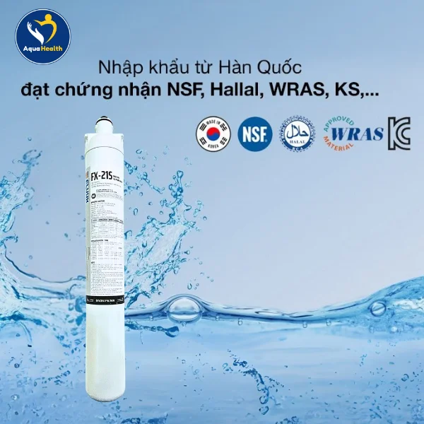 Các chứng nhận về sức khỏe và chất lượng của lõi lọc nước Chungho FX21S