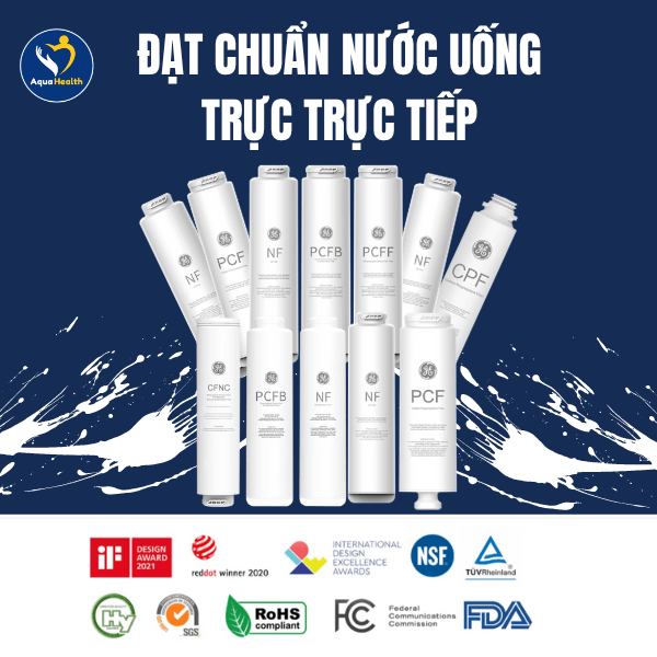 các chứng nhận về chất lượng sức khỏe của lõi lọc nước GE 