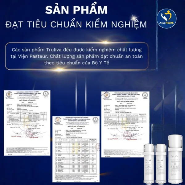 Lõi lọc nước Truliva UR5440- Các chứng nhận về chất lượng nước