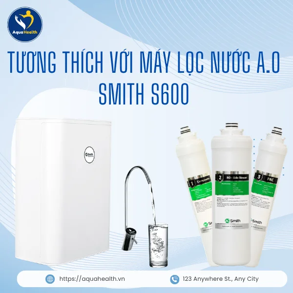 Bộ lõi lọc nước A.O Smith S600 - Tương thích với máy lọc nước A.O Smith S600