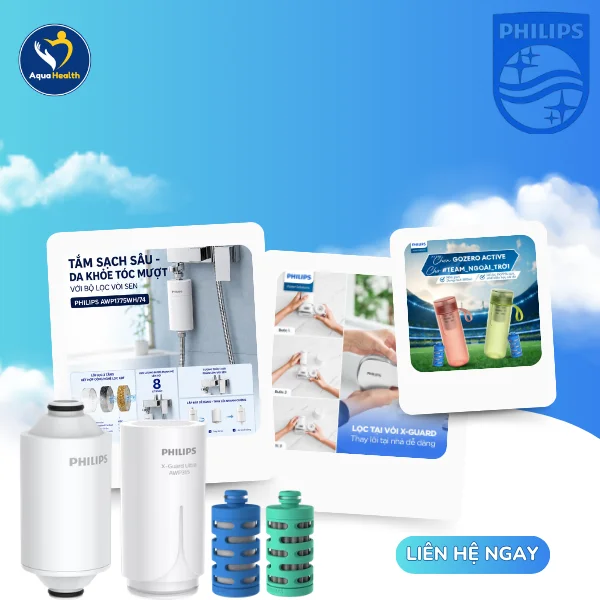 Lõi lọc nước Philips cho bình giữ nhiệt, sen tắm và lọc tại vòi