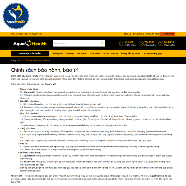 Chọn các cửa hàng có chính sách bảo hành minh bạch