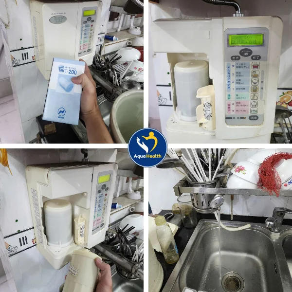 Thay lõi lọc máy ion kiềm NKT-200 tại nhà