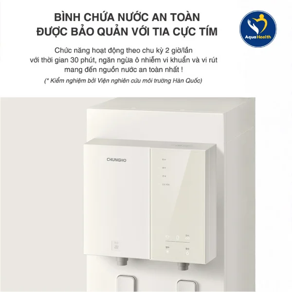 máy lọc nước ChungHo Digital Meta có hệ thống diệt khuẩn bằng đèn UV
