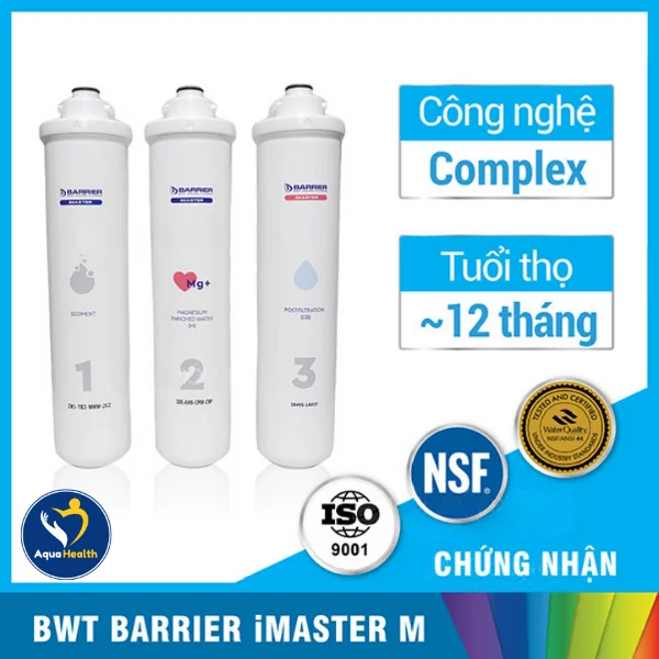 Chứng Nhận Về Chất Lượng Của Lõi Lọc BWT Barrier iMaster Ion M