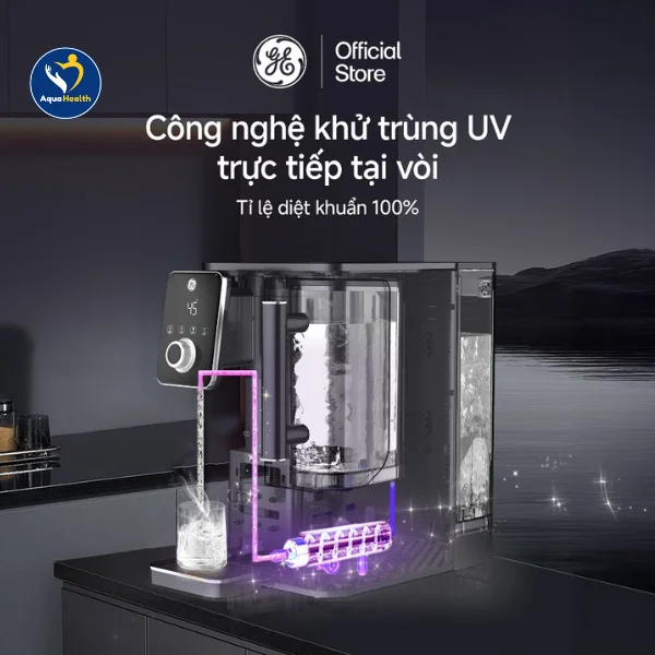 máy lọc nước GE CTD50 để bàn - công nghệ khử trùng trực tiếp bằng tia UV