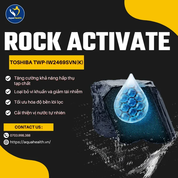 Toshiba TWP-IW2469SVN(K) - Công nghệ Rock Acitivate chiết xuất từ đá khoáng thiên nhiên