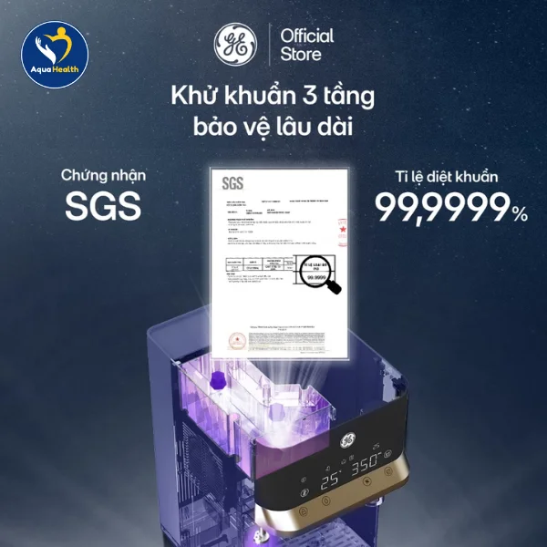 Lõi lọc nước GE CTS20 - Công nghệ khử khuẩn UVC 3 tầng