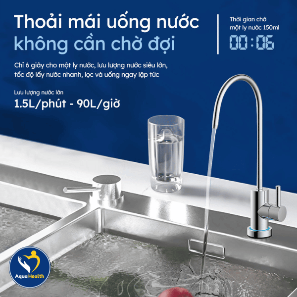 Công suất lọc 4000L, tốc độ dòng chảy lớn 1.5L_phút
