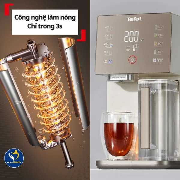 Máy lọc nước Tefal BR453AY0 để bàn - Công nghệ làm nóng nhanh trong vòng 3 giây