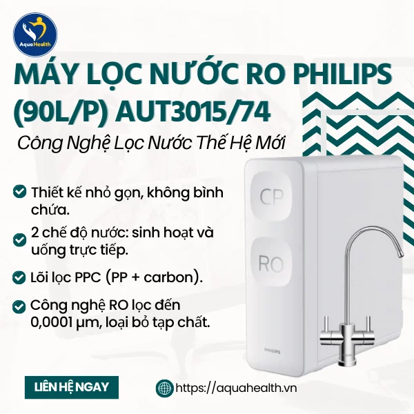 Máy lọc nước RO Philips (90L/P) AUT3015/74 Công nghệ lọc nước thế hệ mới