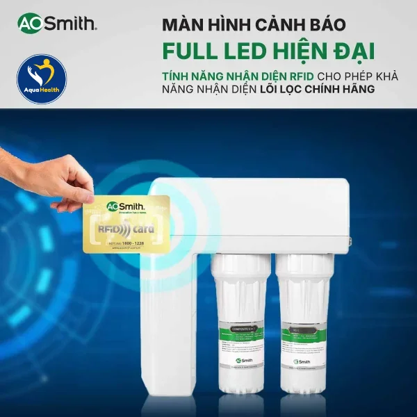 Máy lọc nước A.O Smith - Tính năng nhận diện lõi lọc bằng công nghệ RFID