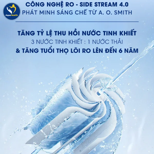 Máy lọc nước A.O Smith X1000 - Công nghệ RO-Side Stream 4.0