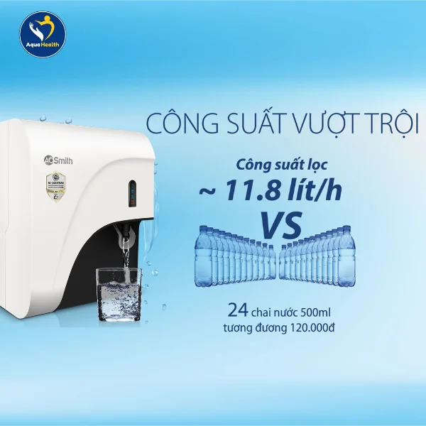 Máy lọc nước A.O Smith C2 - Công suất lọc vượt trội