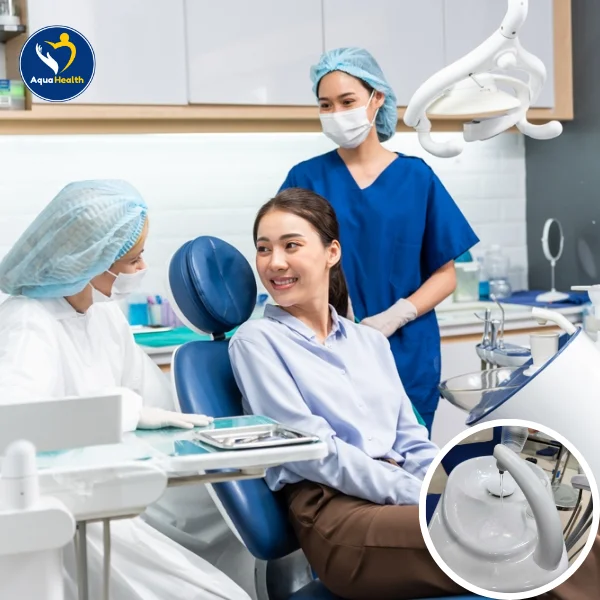 thiết bị lọc nước nha khoa - nước sạch được sử dụng trong quá trình khám và điều trị
