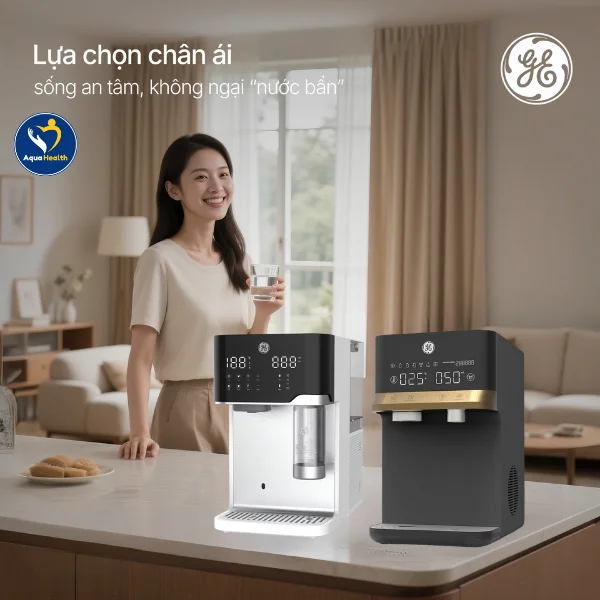 máy lọc nước nóng lạnh GE công nghệ tiên tiến đến từ Hoa Kỳ