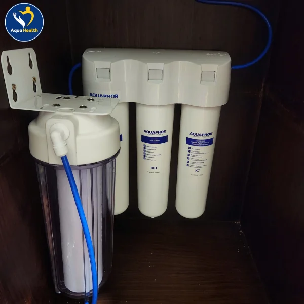 Máy lọc nước nổi bọt khí nguyên nhân do lõi lọc mới