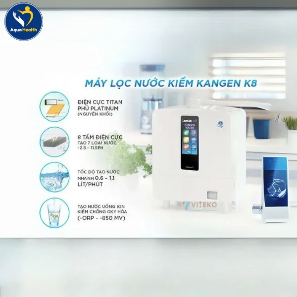 Máy lọc nước ion kiềm GE Leveluk K8