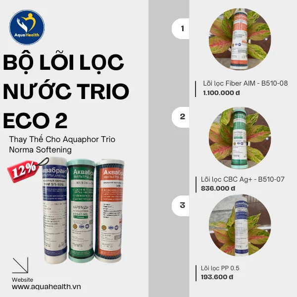 Bộ lõi lọc nước Trio Eco 2 - giới thiệu về lõi lọc nước