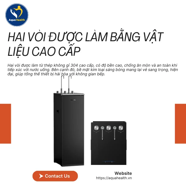 Máy lọc nước tủ đứng RO Philips ADD8912/74 với 2 vòi nước cao cấp