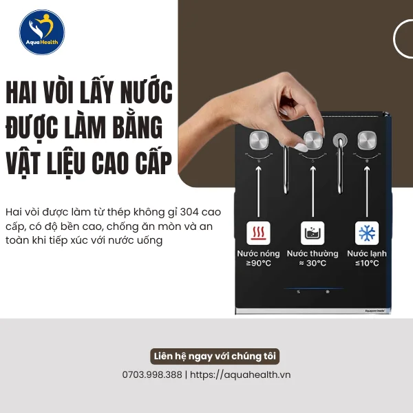 Máy lọc nước tủ đứng RO Philips ADD8922/74 - Hai vòi vật liệu cao cấp
