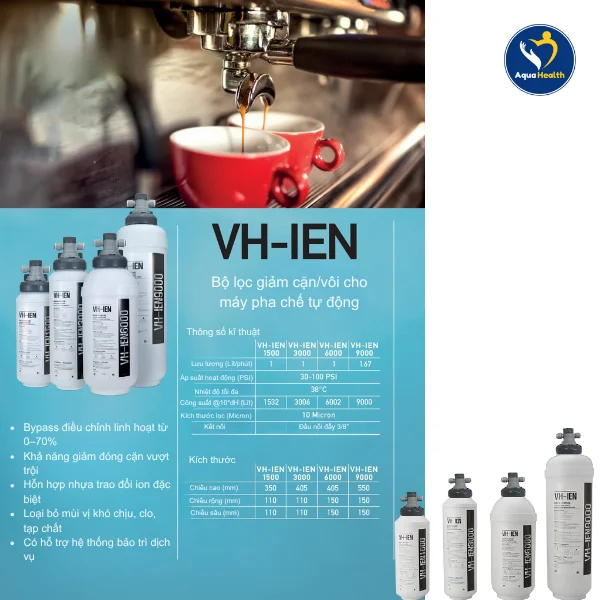 máy làm mềm nước ChungHo Fluux VH-6000 - hệ thống bypass điều chỉnh 8 cấp độ