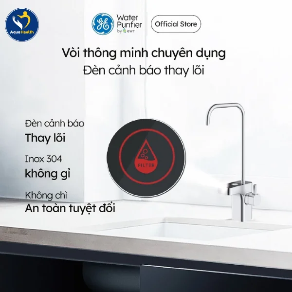 Lõi lọc nước GE GN620 - hệ thống cảnh báo thay lõi thông minh