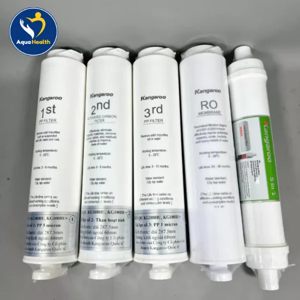 Hình ảnh thực tế bộ 5 Lõi Lọc Kangaroo KG100HU