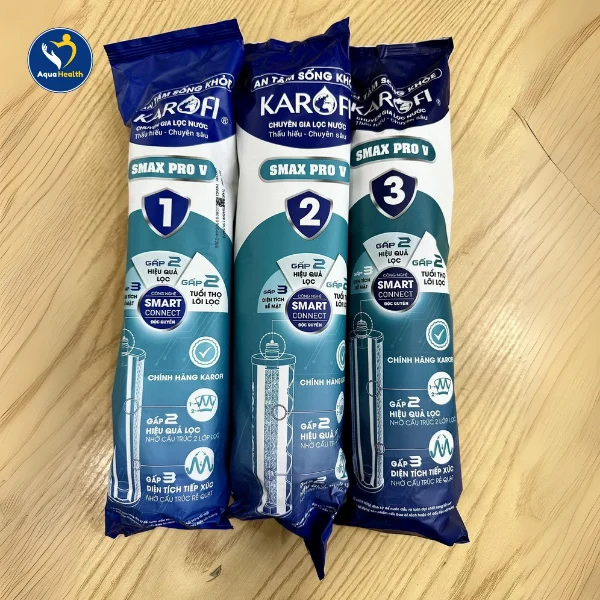 Bộ 11 lõi Karofi KAD-D66/ D66S - hướng dẫn thay bộ lọc 123 Smax Pro V