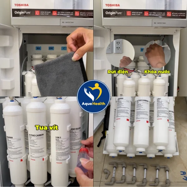 Hướng Dẫn Thay Lõi Lọc Toshiba F-2399 Chi Tiết