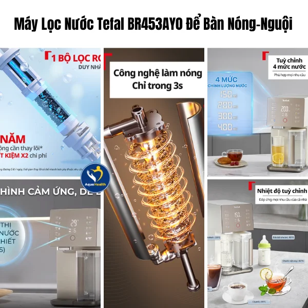 Khám phá những tính năng nổi bật trên máy lọc nước&nbsp; Tefal BR453AY0 để bàn