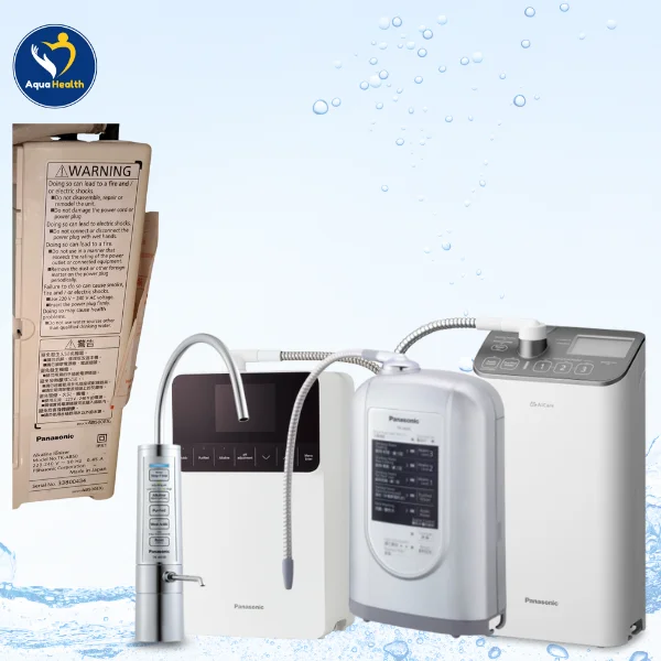 Giá lõi lọc nước máy điện giải Panasonic - Kiểm tra model đằng sau máy