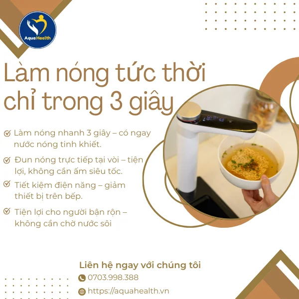 Máy lọc nước RO Philips AUT7005/97- Làm nóng nhanh chóng chỉ trong 3 giây