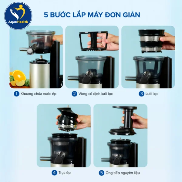 Lắp Đặt Và Sử Dụng Máy Ép Chậm Panasonic MJ-L500SRA