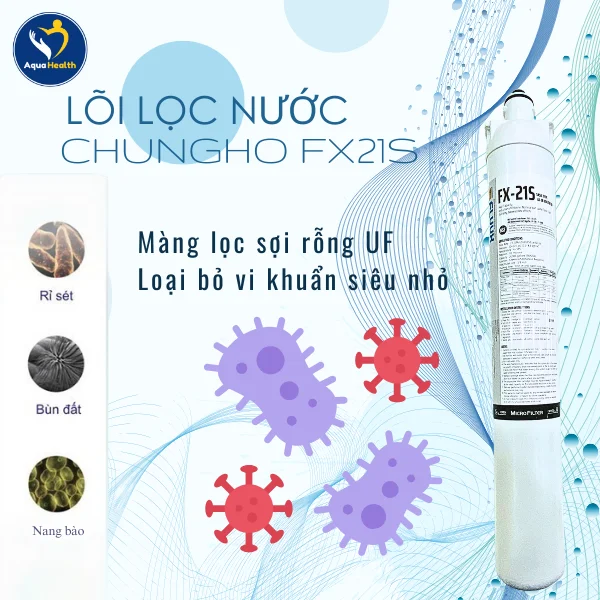 Lõi lọc nước Chungho FX21S - Loại bỏ vi khuẩn, bảo vệ các thiết bị pha chế